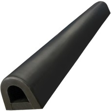 Black Bump Stop Rubber Round D Shape - 900mm Length